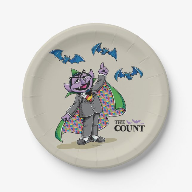 Vintag Count von Count Pappteller (Vorderseite)