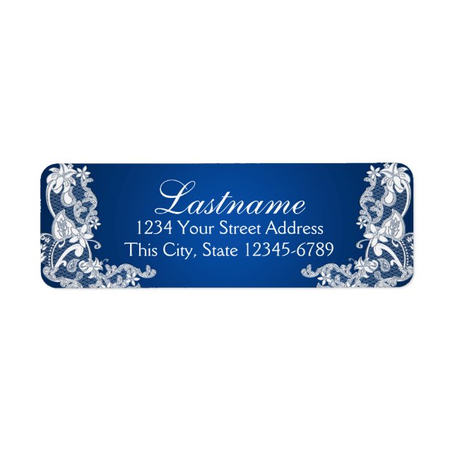 Vintag Country Floral Lace Sapphire Blue (Vorne)