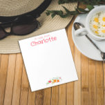 Vintag Country Orange Wildblume Aquarell Notizblock<br><div class="desc">Botanische Blume Notepad,  gelb-orangefarben,  Aquarellfarbe. Personalisierte Geschichten. Füge Deinen Namen hinzu.</div>
