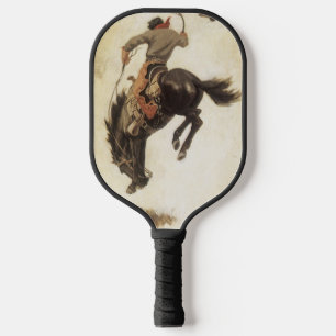 Vintag Cowboy, Bronco Buster Studie von NC Wyeth Pickleball Schläger