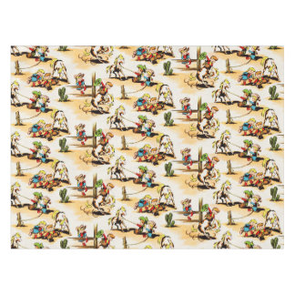 Vintag Cowboy Cowgirl Country Kids Pony Cactus Tischdecke
