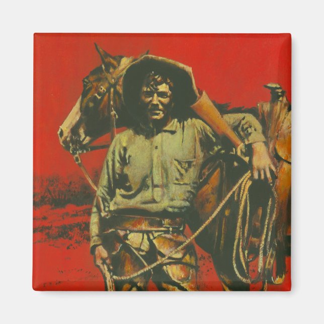Vintag Cowboy Magnet (Vorne)