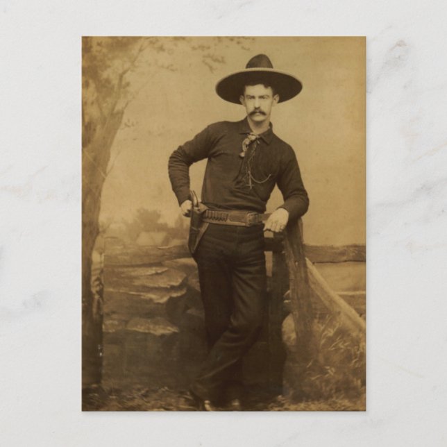 Vintag Cowboy Postkarte (Vorderseite)