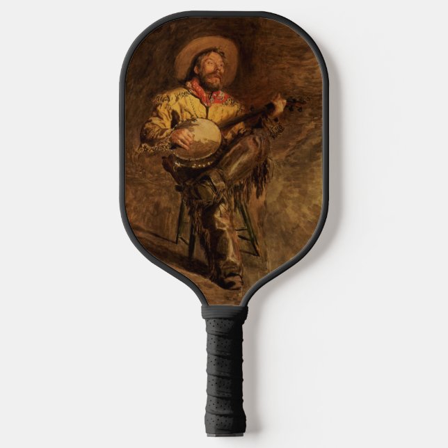 Vintag Cowboy Singen von Thomas Eakins Pickleball Schläger (Vorderseite)