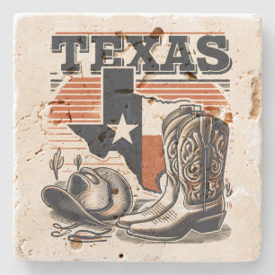 Vintag Cowboy Texas Steinuntersetzer