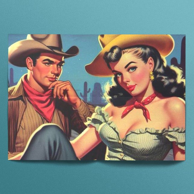 Vintag Cowboy und Cowgirl Seidenpapier (Von Creator hochgeladen)
