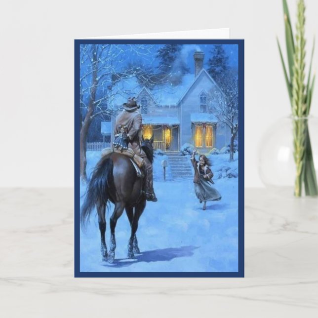 Vintag Cowboy Weihnachten (Vorderseite)