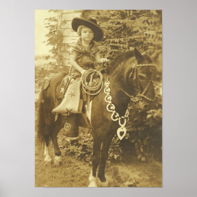 VINTAG COWGIRL WESTERN POSTER (Vorne)