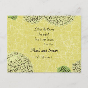 Vintag Crackle Hydrangeas UAWG RSVP Karte