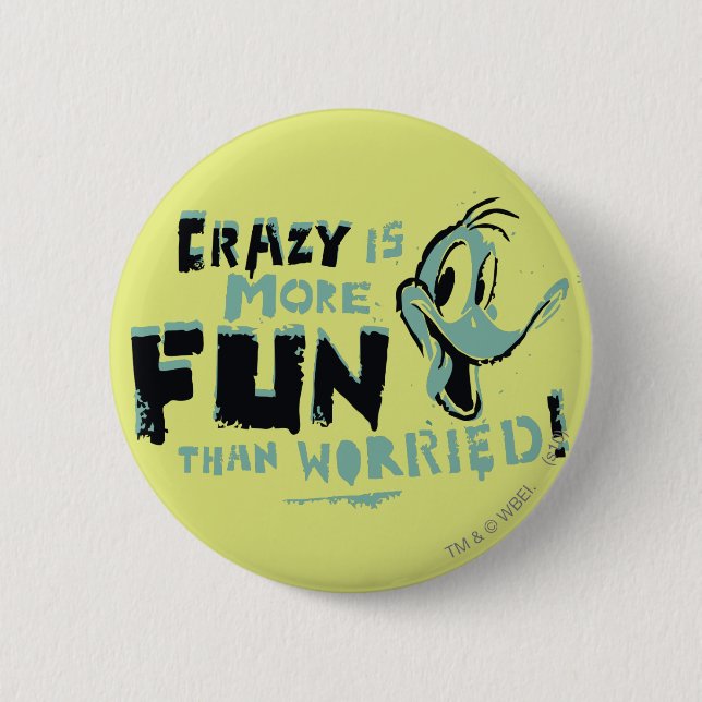 Vintag Crazy DAFFY DUCK™ Button (Vorderseite)