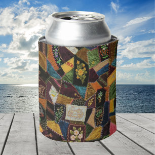 Vintag Crazy Quilt Dosenkühler