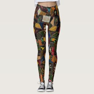 Vintag Crazy Quilt Leggings