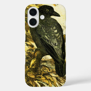 Vintag Crow auf einem Zweig Theo van Hoytema iPhone 16 Hülle