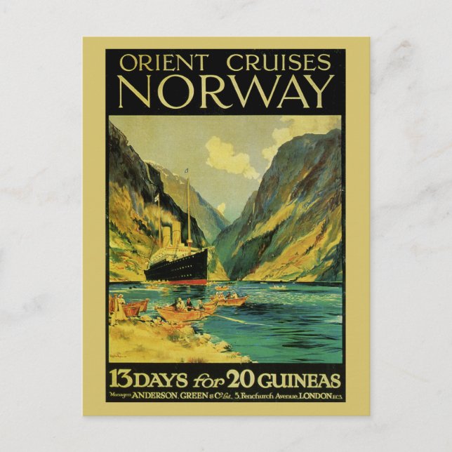 Vintag Cruises Großbritannien Norwegen Postkarte (Vorderseite)