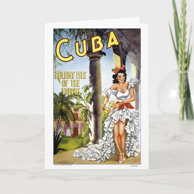 Vintag Cuba Dancer Travel Postcard Karte (Vorderseite)