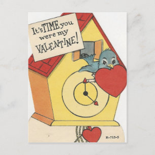 Vintag Cuckoo Valentine Feiertagspostkarte