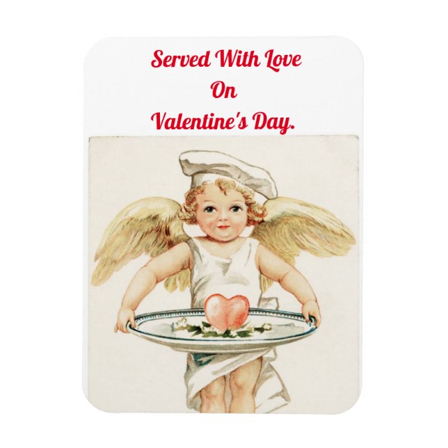 Vintag Cupid Cook Magnet (Vertikal)