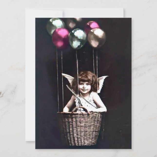 Vintag Cupid Einladung (Vorderseite)