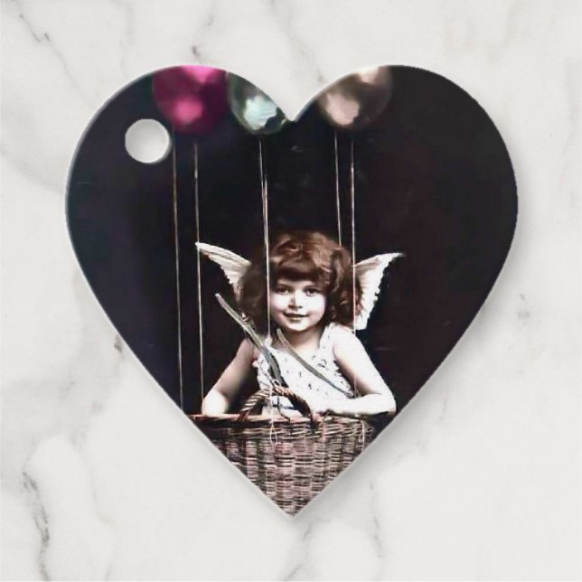 Vintag Cupid Geschenkanhänger (Vorderseite)