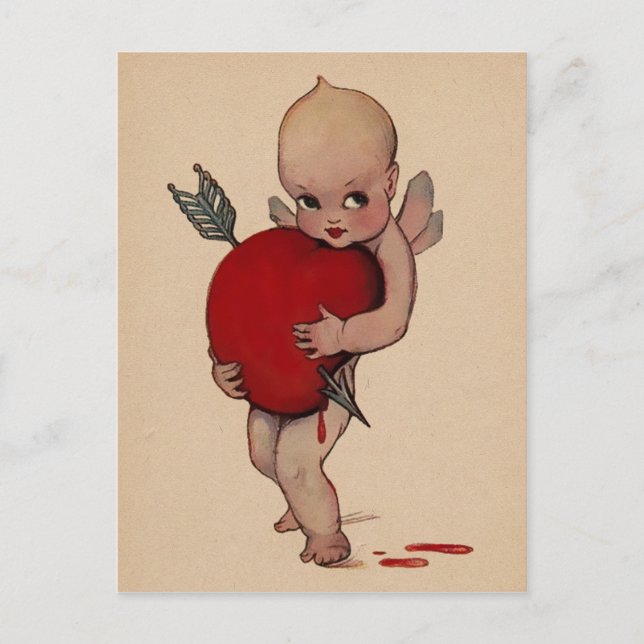 Vintag Cupid Postkarte (Vorderseite)