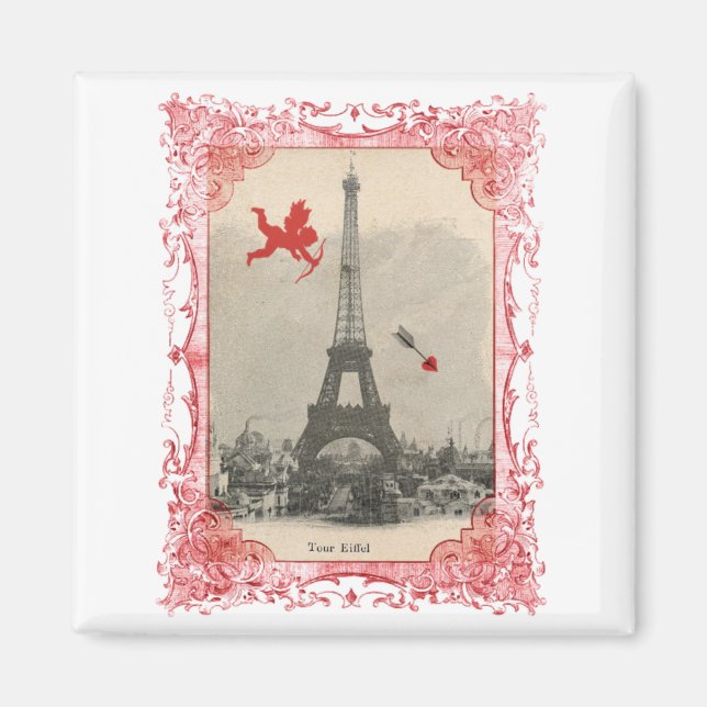 Vintag Cupid Valentine Magnet (Vorne)