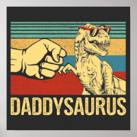 Vintag Daddy Saurus Trex Dinosaur Vater Fathers Da