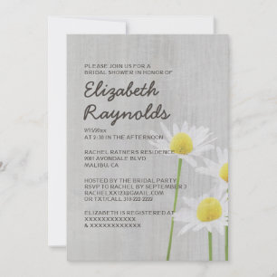 Vintag Daisies Bridal Dusche Einladungen