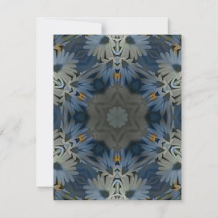 Vintag Daisy Blue Floral Mitteilungskarte