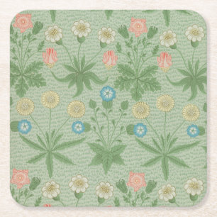 Vintag Daisy - William Morris Floral Pattern Rechteckiger Pappuntersetzer