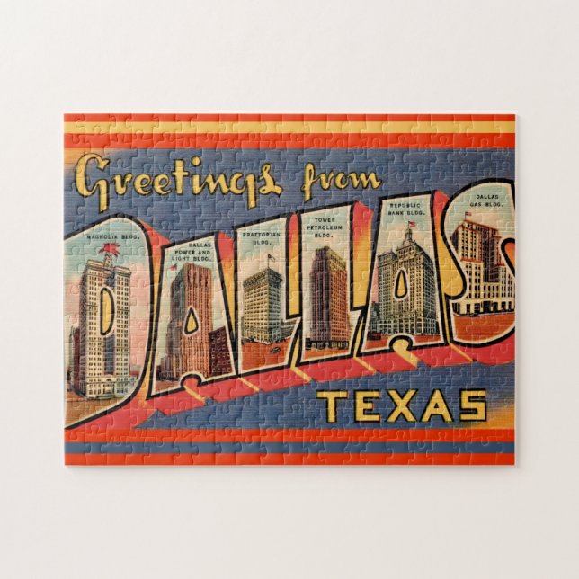 Vintag Dallas Texas Postcard (Horizontal)
