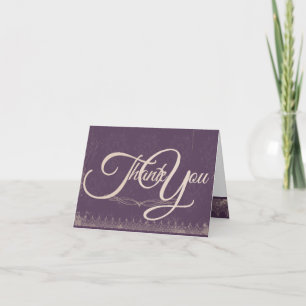 Vintag Damask Wedding Dankeschön-Karte Dankeskarte