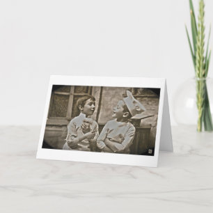 Vintag Dankeschön-Karte für Koch oder Feinschmecke Dankeskarte