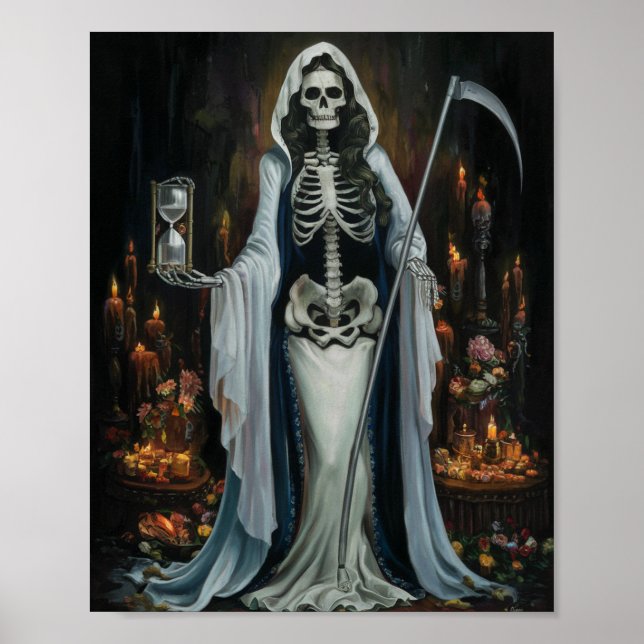 Vintag Dark Art Santa Muerte Poster (Vorne)