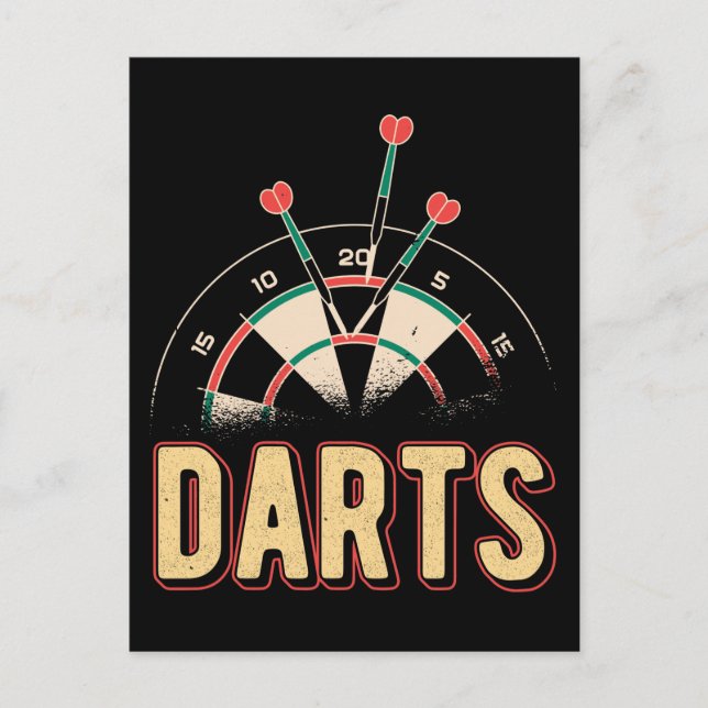 Vintag Dartboard 160 Dart Players Postkarte (Vorderseite)