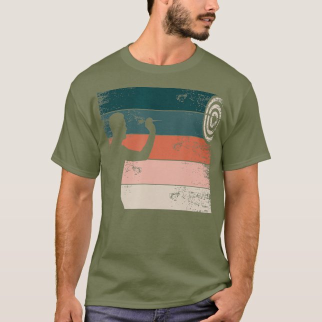 Vintag Darts Arrow wirbeln Dartboard Dart T-Shirt (Vorderseite)