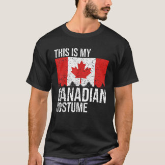 Vintag, das ist mein kanadisches Flaggenkostüm für T-Shirt