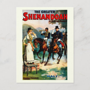 Vintag das Theaterstück im Shenandoah Postkarte