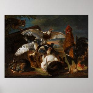 Vintag David de Coninck Allegory of Vigilance Poster