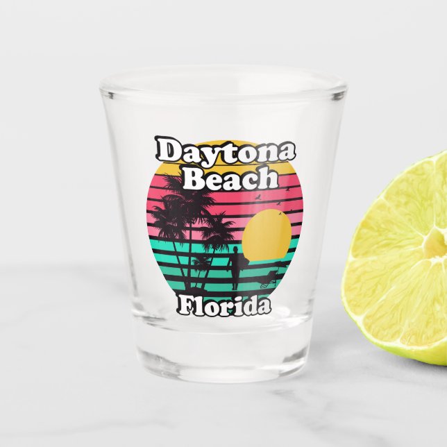 Vintag Daytona Beach Florida Schnapsglas (Vorderseite)