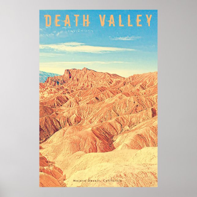 Vintag Death Valley Wüste Travel Poster (Vorne)