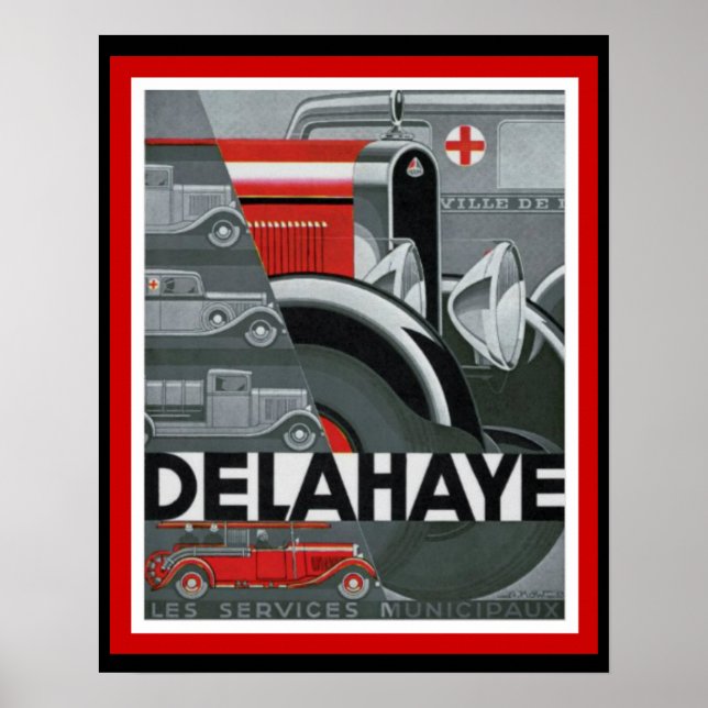 Vintag Delahaye Ad Poster (Vorne)