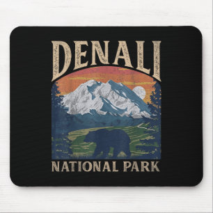 Vintag-Denali-Nationalpark Retro-Berg für Männer W Mousepad