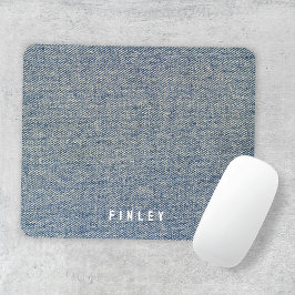 Vintag Denim Blue Jeans Look Mousepad
