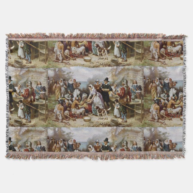 Vintag Der Erste Erntedank 1621 Jean Ferris Decke (Vorderseite)