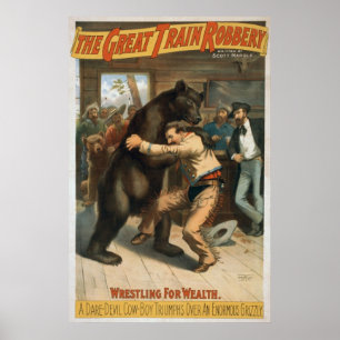 Vintag der große Zug-Raub Poster
