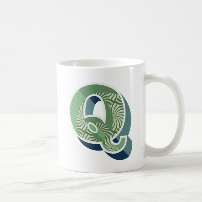 Vintag Design Monogram Q Erste Kaffee-Tasse Kaffeetasse (Rechts)