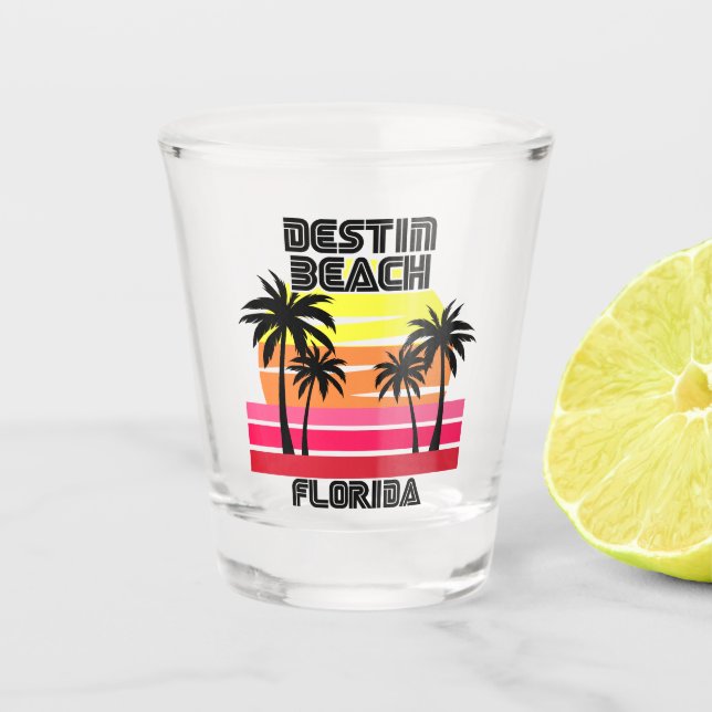 Vintag Destin Beach Florida Schnapsglas (Vorderseite)