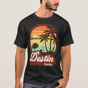 Vintag Destin Florida FL 80er Beach Souvenir Palm T-Shirt