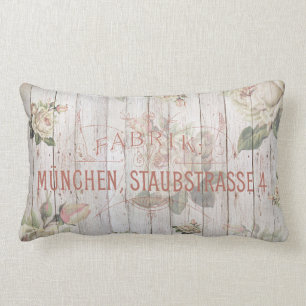 Vintag, Deutschland, Rosen, Typografie, Lendenkissen