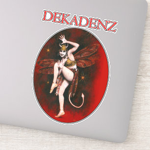 Vintag Devil Lady Dancer Die Sticker schneiden